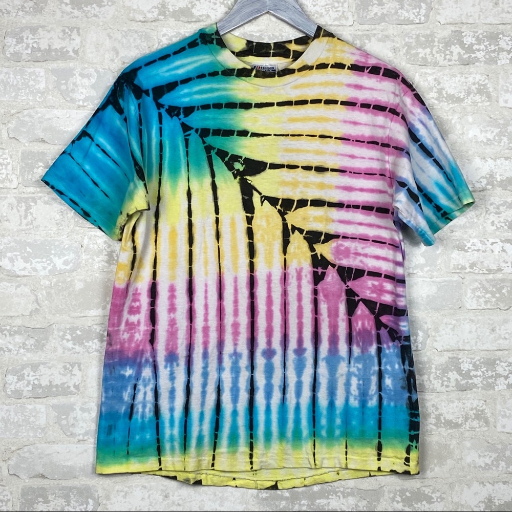 Vintage | Rainbow Tie Dye Single-Stitch Tee Shirt